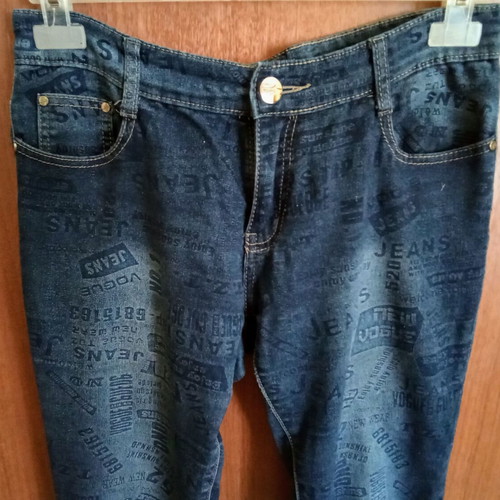 Elastic women's jeans pants M blue like new