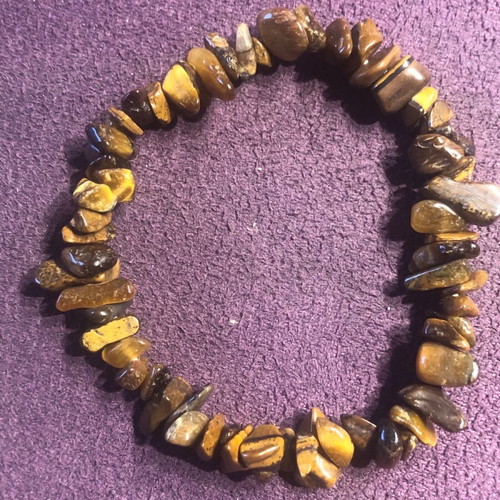 Bracelet with authentic tiger eye stone