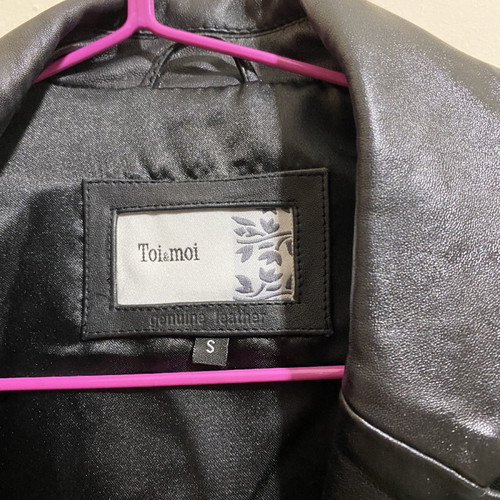 Toi Moi leather coat new, black, size S