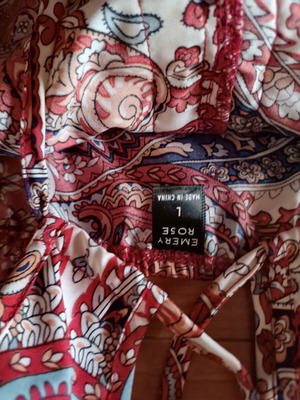 Boho short dress size large like new, multicolored