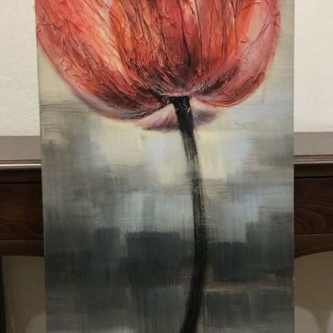 Modern embossed painting like new, size 50x150 cm