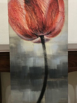 Modern embossed painting like new, size 50x150 cm