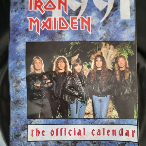 Iron Maiden 1991 calendar used, official