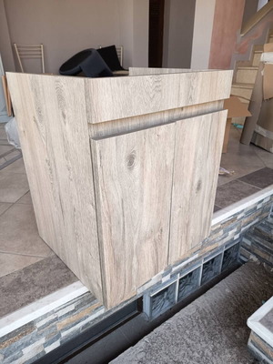Two-Door Wall Cabinet like new, melamine coated chipboard