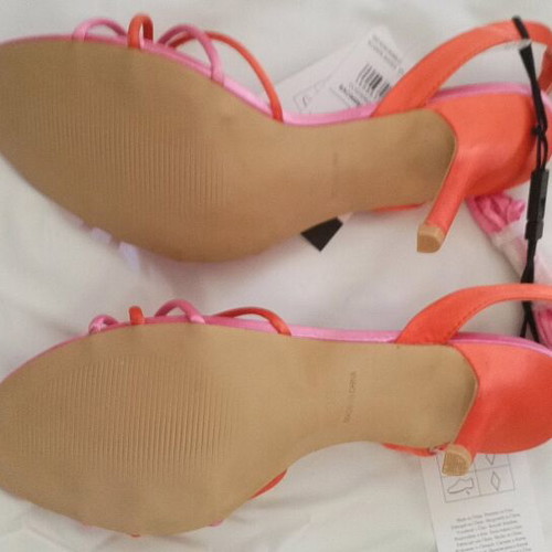 Women's summer sandals like new, red shoes size 38