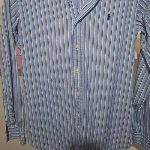Ralph Lauren Custom Fit Men's Shirt like new, blue striped