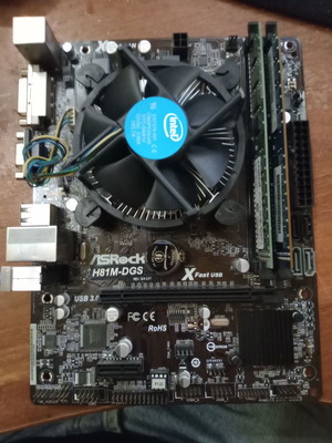 AsRock H81M-DGS motherboard with Intel Pentium G3240 and 8GB RAM like new