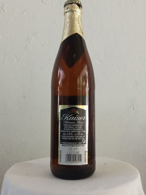 Kaizer Pilsner beer bottle collectible from 2000s