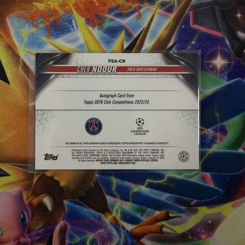 Cher Ndour Auto Numbered /399 Topps Chrome UCC Future Stars PSG card