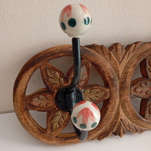 Wooden wall hanger handmade, used