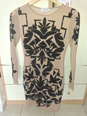 BSB dress with transparent sleeves, beige, size S