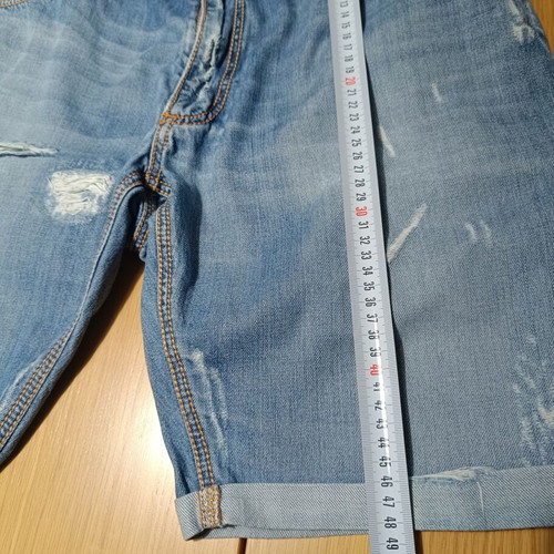 Prince Oliver men's denim bermuda shorts used, size L, blue