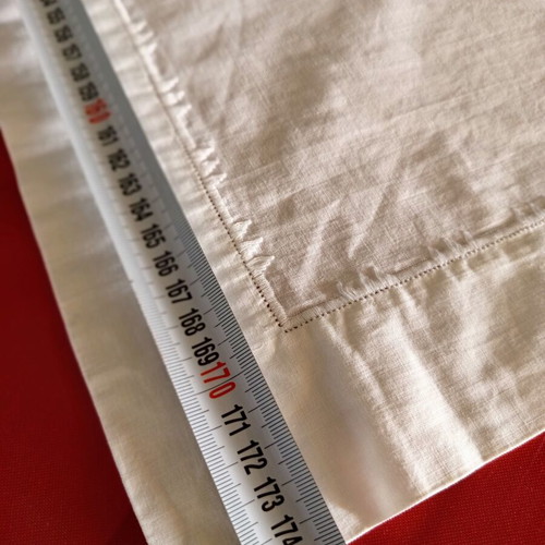 Tablecloth handmade classic white cotton 200x175 cm like new