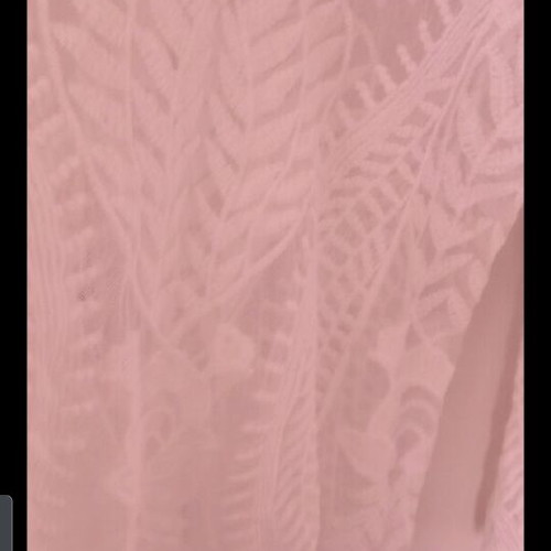 100% Cotton embossed semi-transparent blouse like new, white, size S
