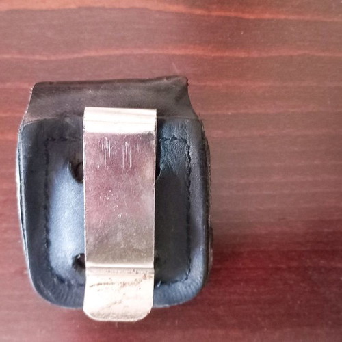 Zippo leather case used with belt clip