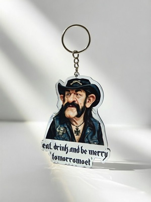 Μπρελόκ με καρικατούρα Lemmy motorhead καινούργιο, μαύρο, plexiglass