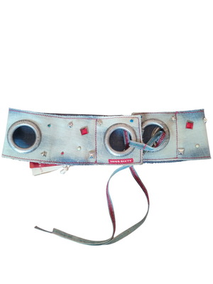 Miss Sixty denim belt, blue, vintage style