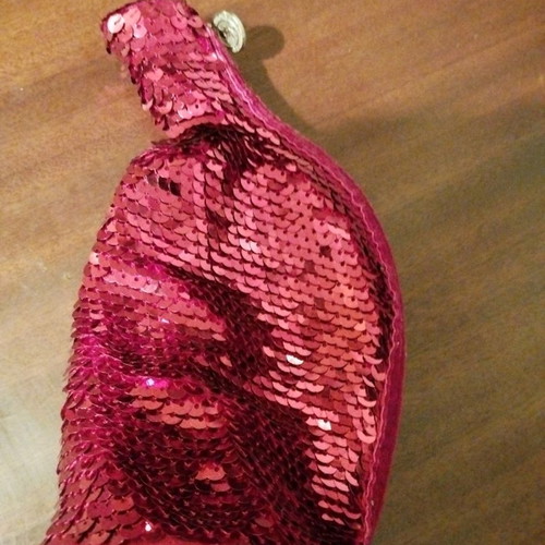 Absolut toiletry bag used with red burgundy sequins