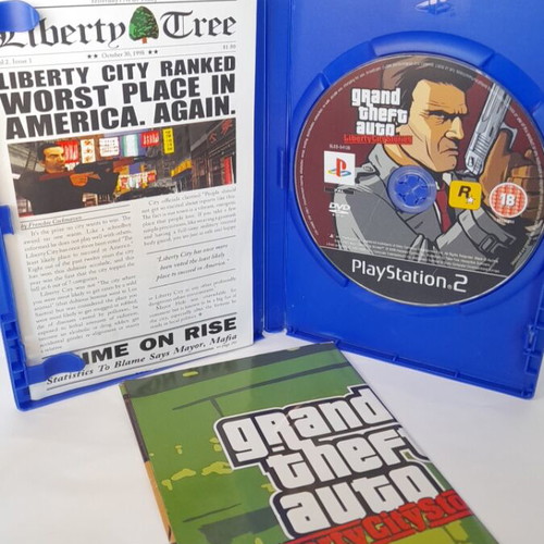 GTA Liberty City Stories PS2 like new, complete with map and manual