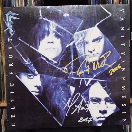 Celtic Frost Vanity/Nemesis LP used, signed by Tom G. Warrior and Martin Ain