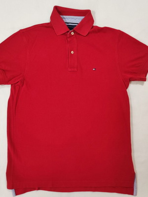 Tommy Hilfiger Men's Polo Shirt used, classic red, size M fit