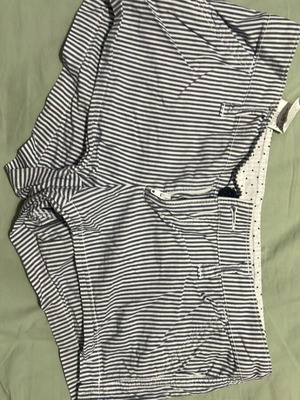 Benetton striped white and blue shorts, size XS