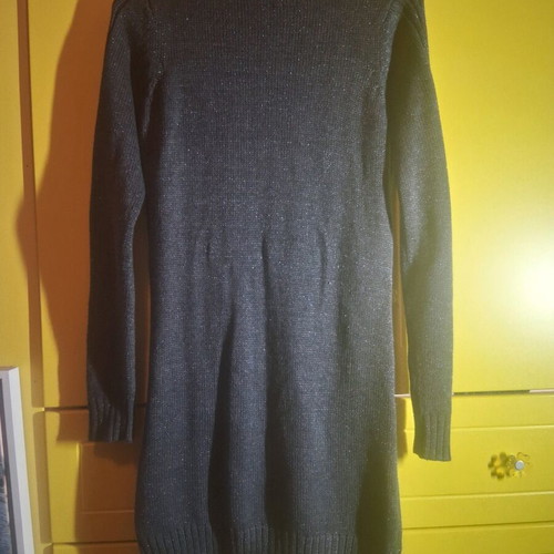 Esmara knitted dress like new, dark gray with silver pattern