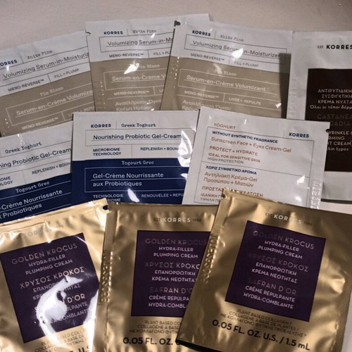 Korres travel set new with mini skincare products