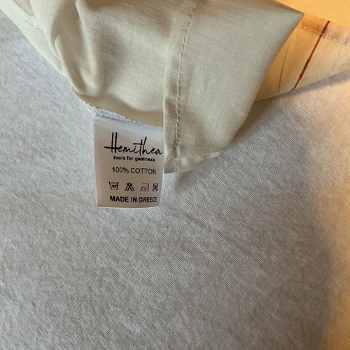 Hemithea Crop Shirt, One Size, white and blue, 100% cotton