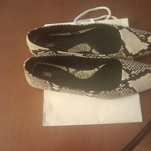 Zara ballerina shoes like new, size 40, gray and beige