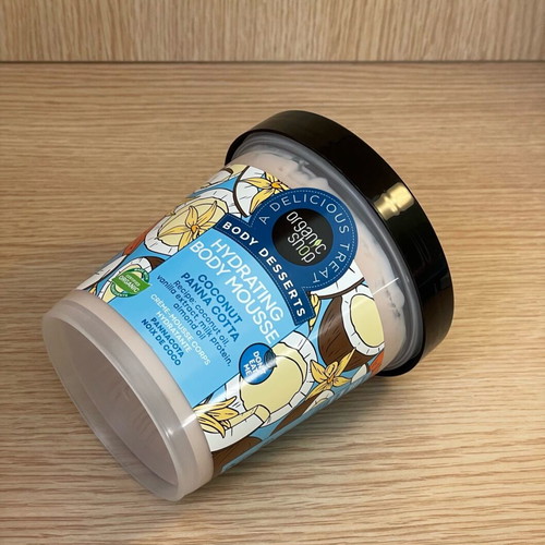 Organic Shop Hydrating Body Mousse Coconut Panna Cotta new 450ml with coconut scent