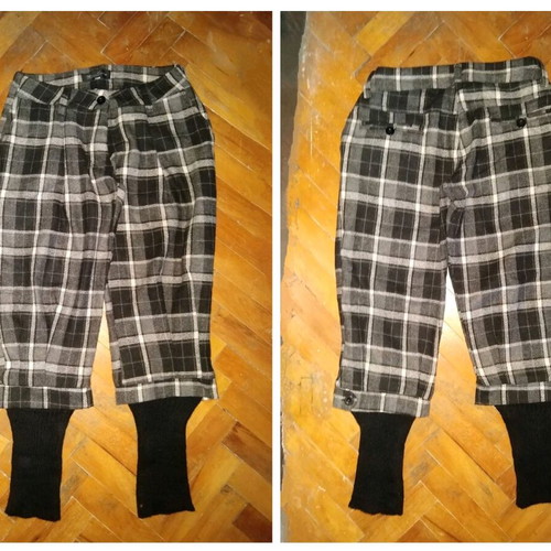 Women's checked bermuda shorts with built-in leggings used, size S/M, Alessa model