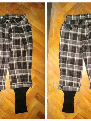Women's checked bermuda shorts with built-in leggings used, size S/M, Alessa model