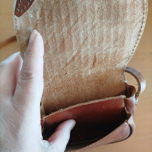 Leather vintage crossbody bag brown like new