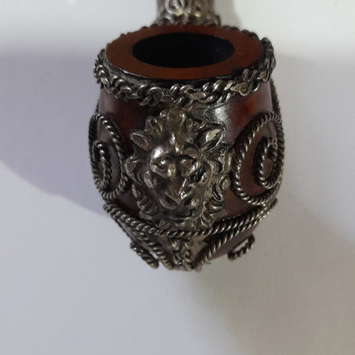 Pipe used with silver decoration