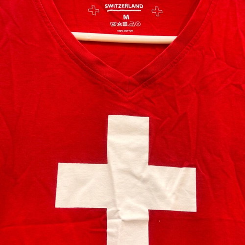 Ελβετικό κόκκινο t-shirt μέγεθος M σαν καινούργιο, 100% βαμβάκι