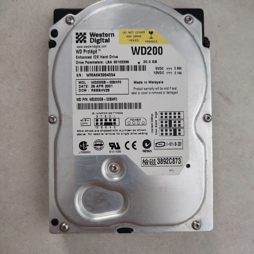 WD Protege 10GB IDE hard drive used with 74 bad sectors