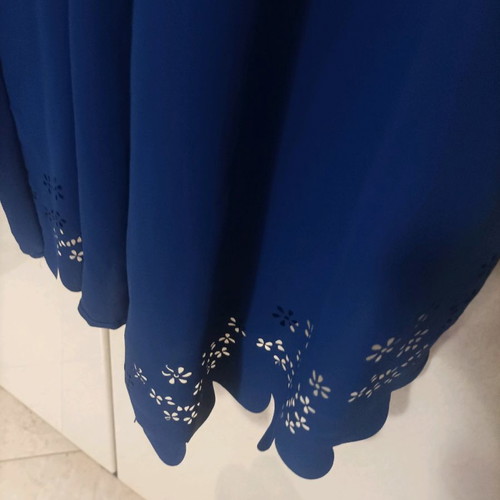 DRESS WITH BUTTONS BLUE M