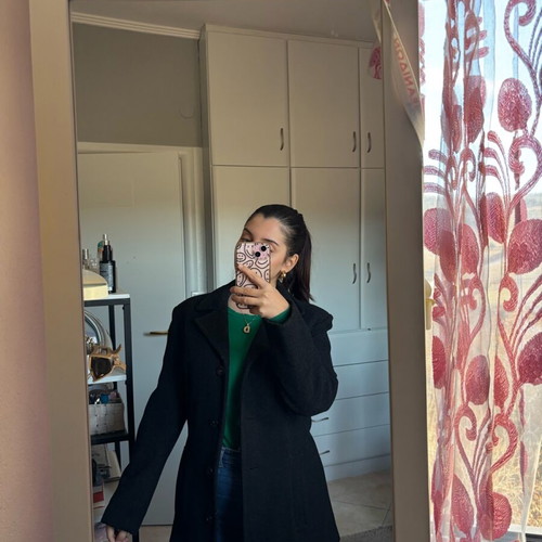 Black coat used, size S