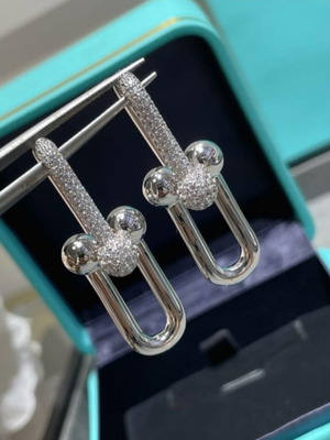 Tiffany & Co silver earrings with box and dust bag