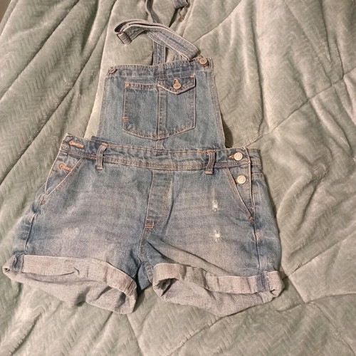 Denim overall shorts like new, blue, size S