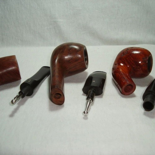 Tobacco pipes Vanguard, Dr. Boston, Pipex with wooden ESA Denmark stand used