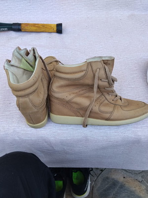Marc O'Polo Beige Wedge Sneakers Size 40 Like New