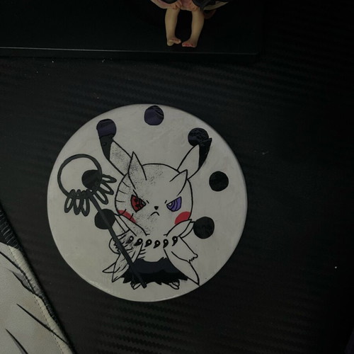 Pikatchu Uchiha Handmade Clay Coaster new