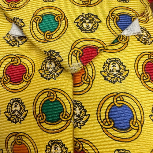 Gianni Versace Medusa silk tie used, multicolor, size 56''