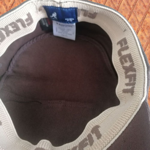 Kangol Army Style Hat like new, children's medium, brown cotton twill