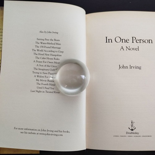 In One Person novel by John Irving, hardcover