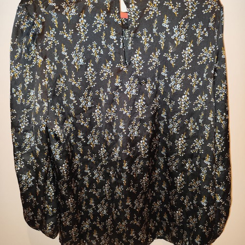 Sfera satin printed women's shirt Large used, black