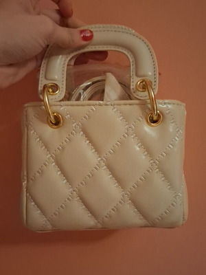 Handbag new, small white for outings