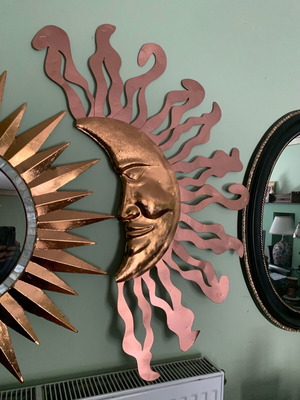 Metal wall decor used, not copper